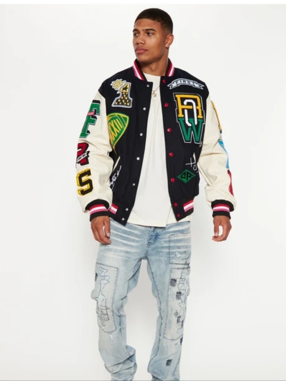 FIRST ROW - Unisex Varsity Jacket - Picture 8 of 8